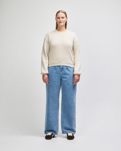 American Apparel Reflex Fleece Women's Crewneck Sweatshirt - Bone