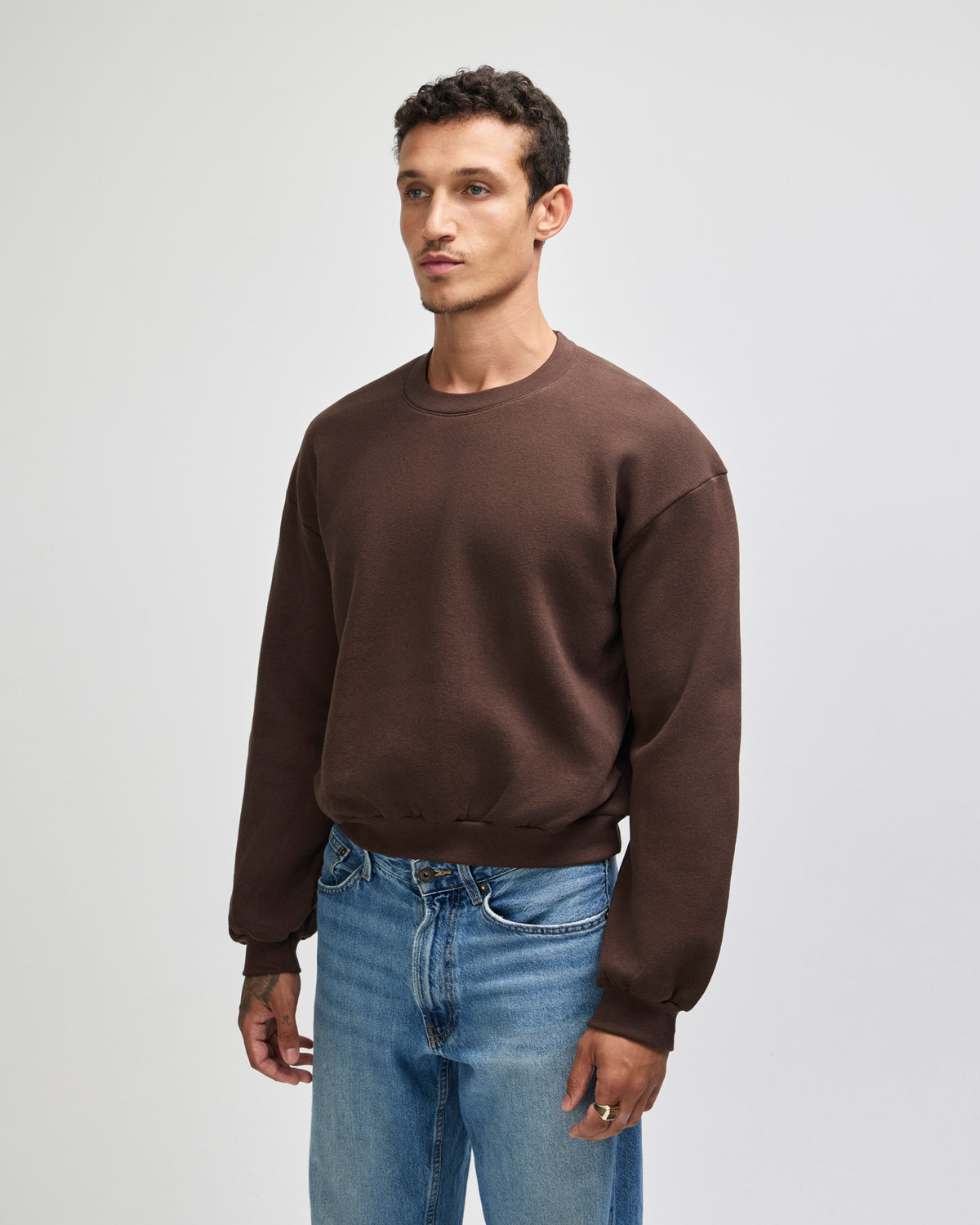 American Apparel Reflex Fleece Women's Crewneck Sweatshirt - Brown