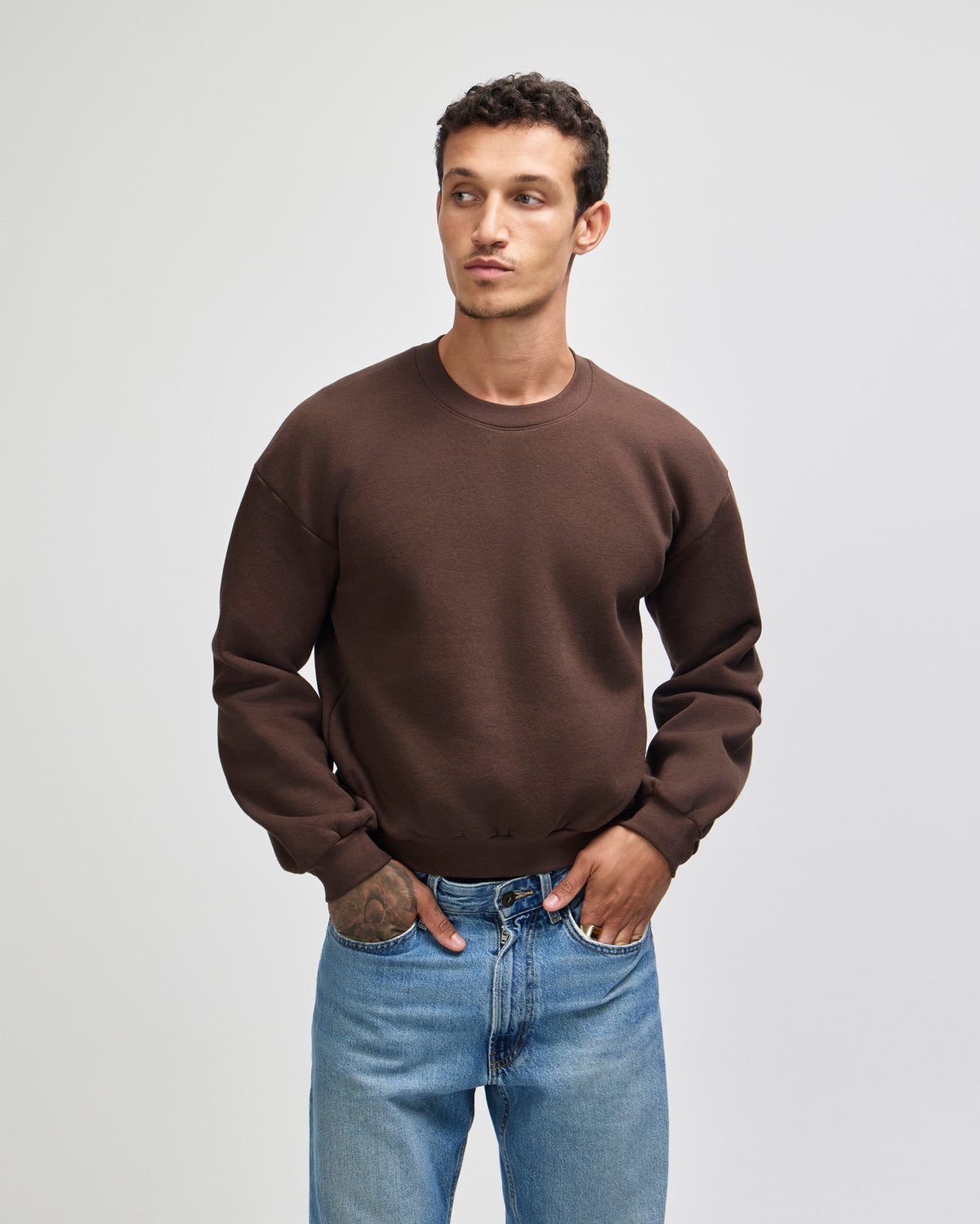 American Apparel Reflex Fleece Women's Crewneck Sweatshirt - Brown