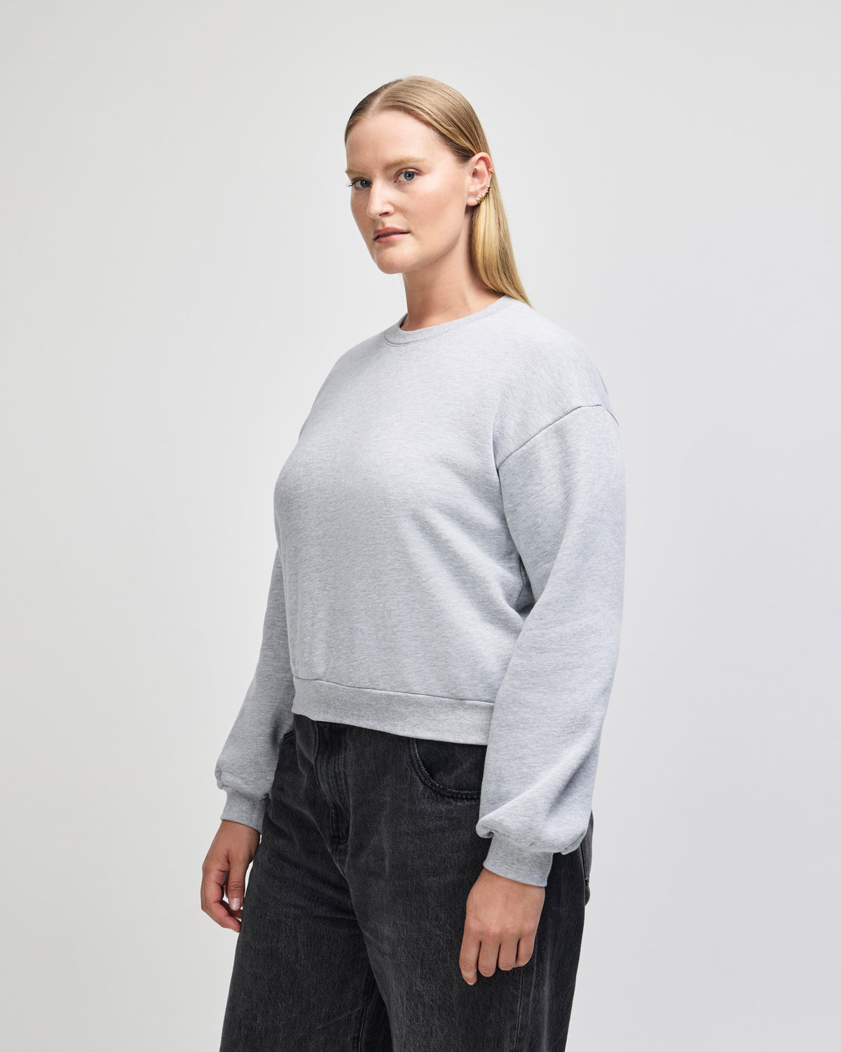 American Apparel Reflex Fleece Women's Crewneck Sweatshirt - Heather Grey