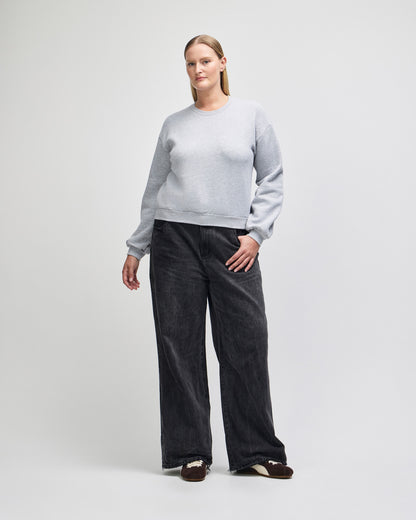 American Apparel Reflex Fleece Women's Crewneck Sweatshirt - Heather Grey