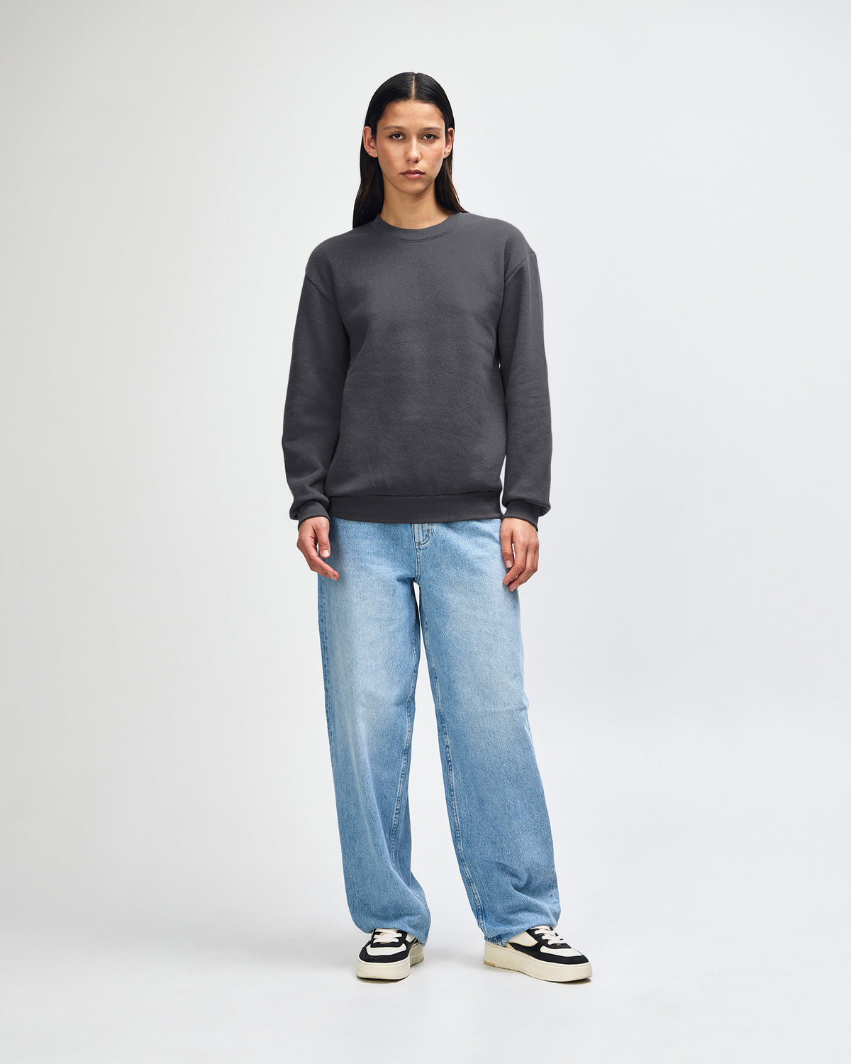 American Apparel Reflex Fleece Unisex Crewneck Sweatshirt - Asphalt