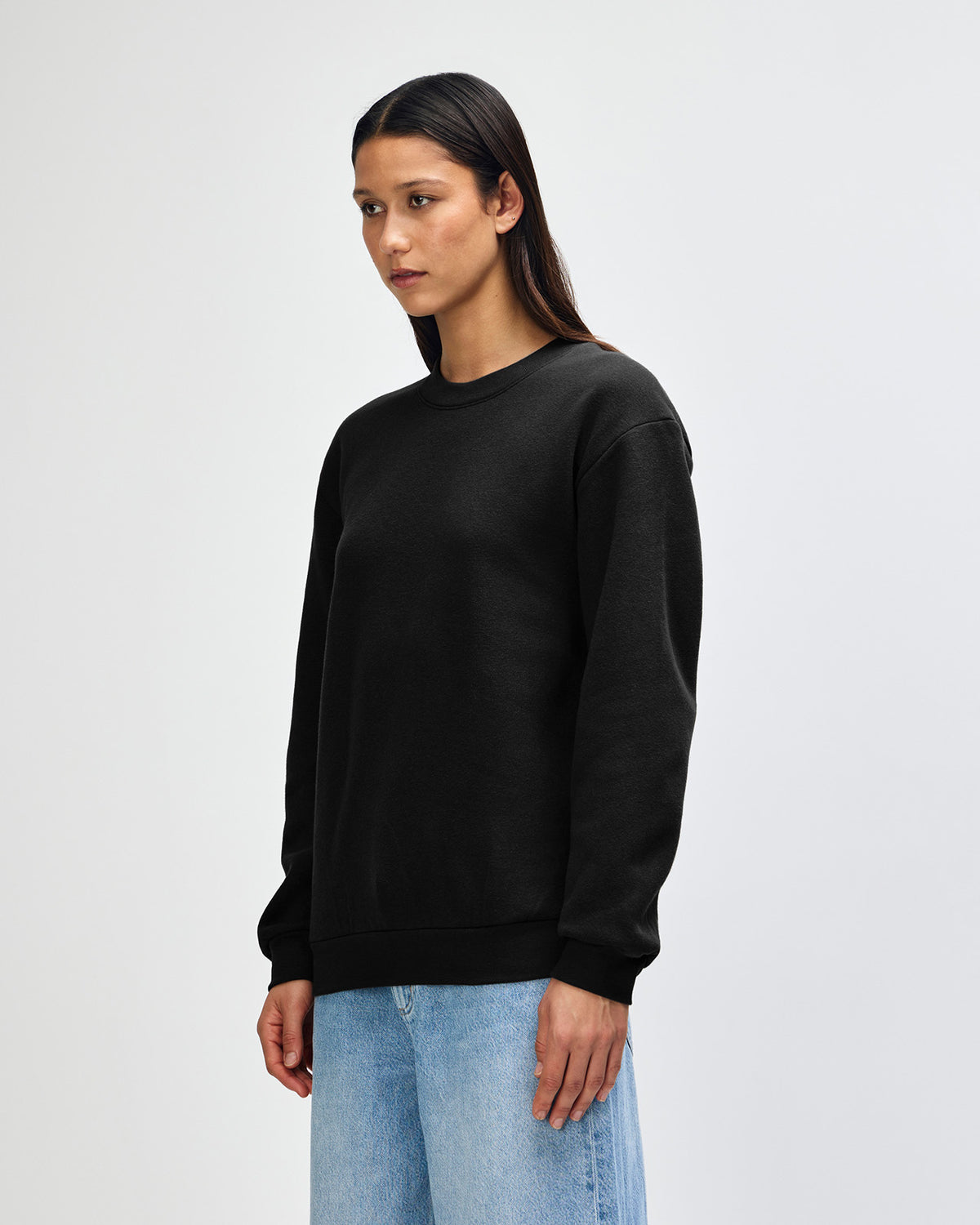 American Apparel Reflex Fleece Unisex Crewneck Sweatshirt - Black