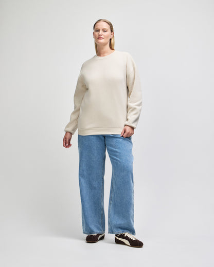 American Apparel Reflex Fleece Unisex Crewneck Sweatshirt - Bone