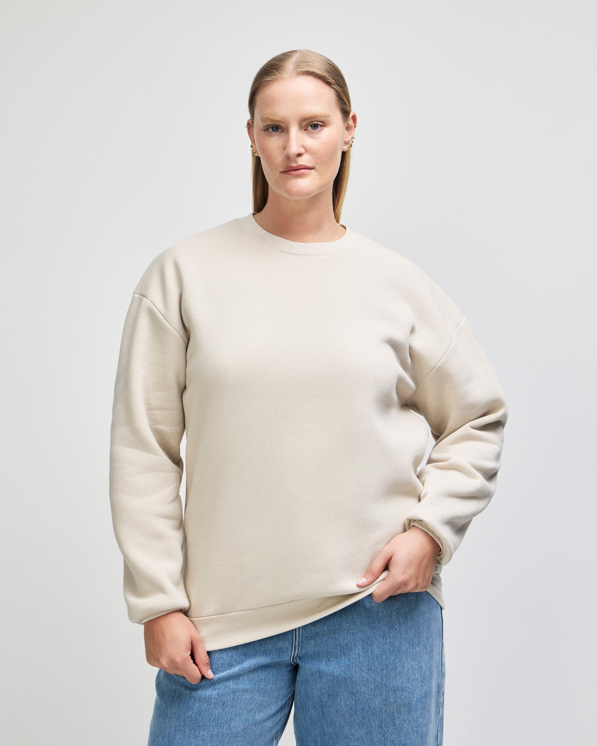 American Apparel Reflex Fleece Unisex Crewneck Sweatshirt - Bone