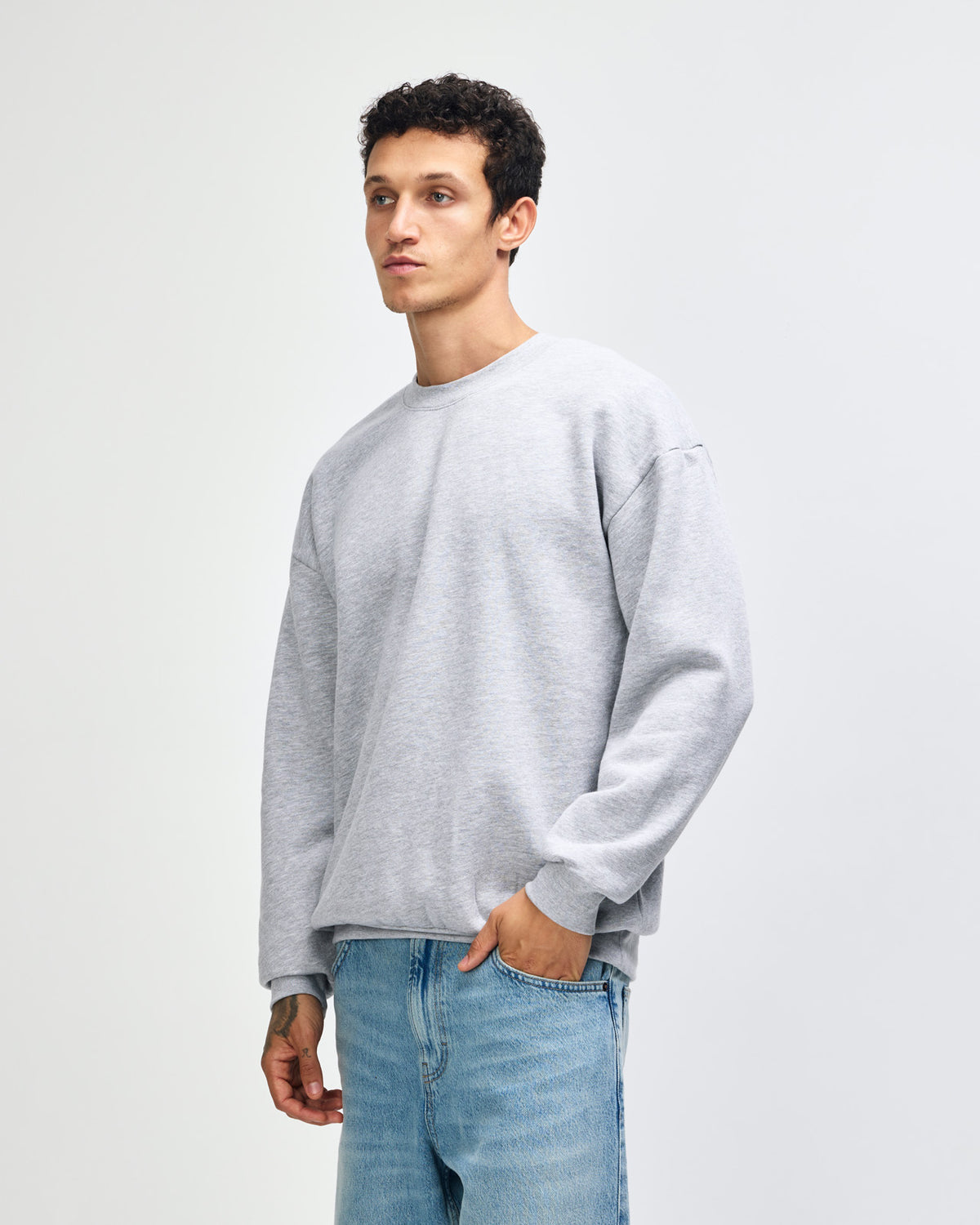American Apparel Reflex Fleece Unisex Crewneck Sweatshirt - Heather Grey