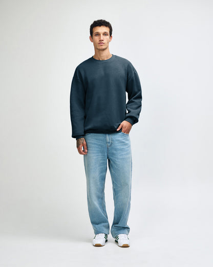 American Apparel Reflex Fleece Unisex Crewneck Sweatshirt - Sea Blue