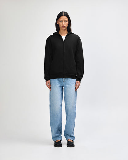 American Apparel Reflex Fleece Unisex Full Zip Hooded Sweat - Black
