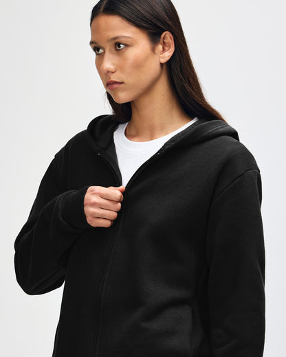 American Apparel Reflex Fleece Unisex Full Zip Hooded Sweat - Black
