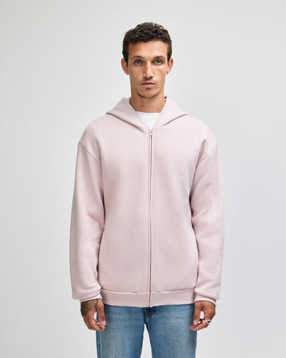 American Apparel Reflex Fleece Unisex Full Zip Hooded Sweat - Blush