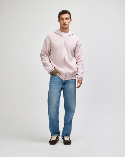 American Apparel Reflex Fleece Unisex Full Zip Hooded Sweat - Blush