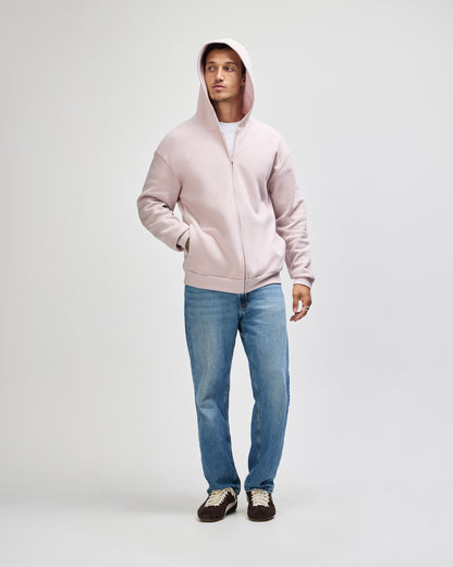 American Apparel Reflex Fleece Unisex Full Zip Hooded Sweat - Blush