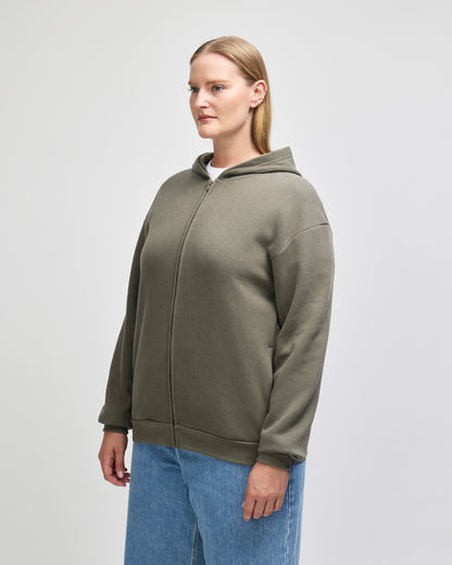 American Apparel Reflex Fleece Unisex Full Zip Hooded Sweat - Lieutenant