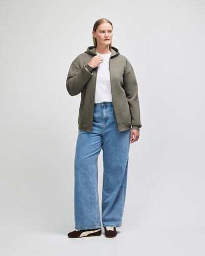 American Apparel Reflex Fleece Unisex Full Zip Hooded Sweat - Lieutenant