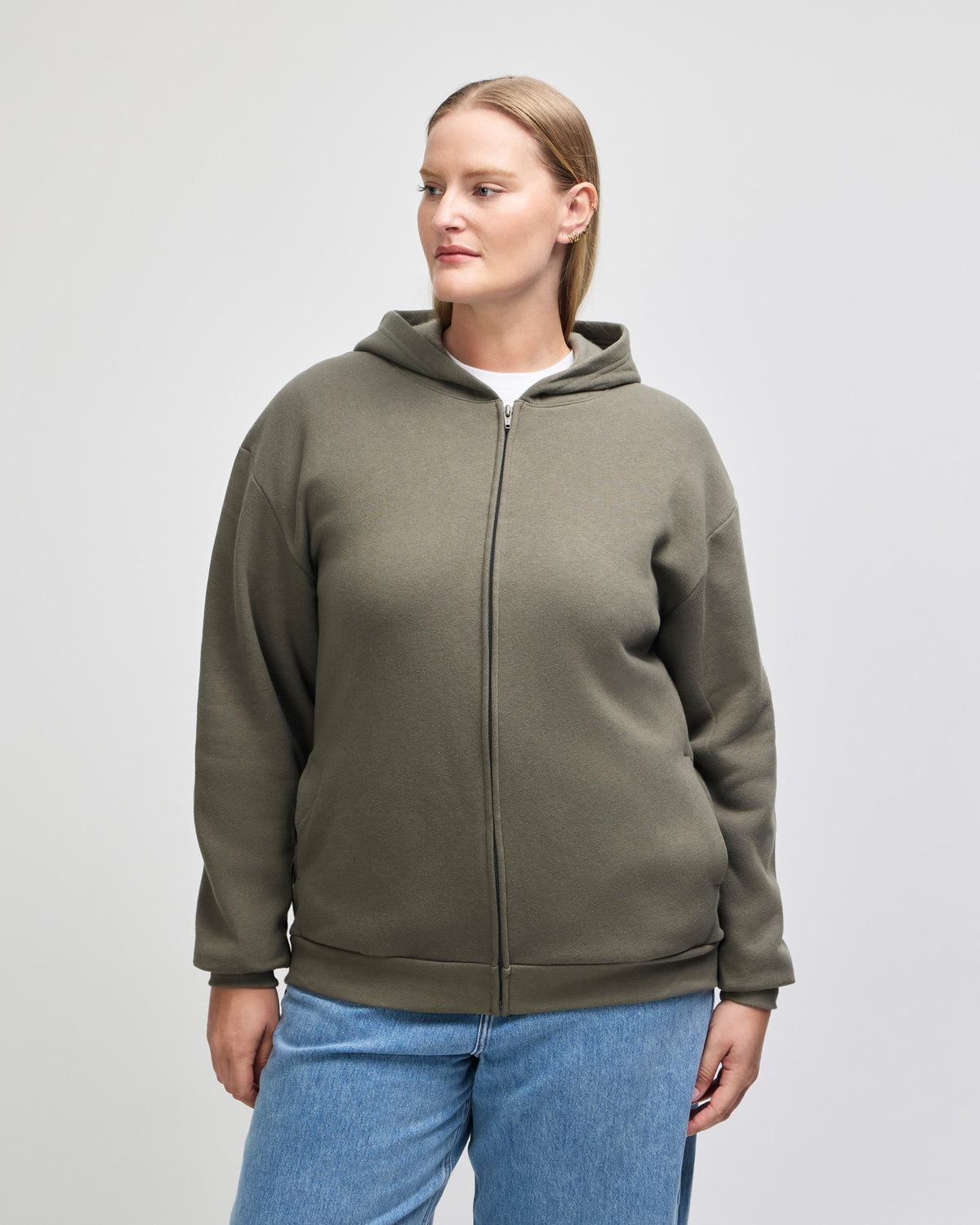 American Apparel Reflex Fleece Unisex Full Zip Hooded Sweat - Lieutenant
