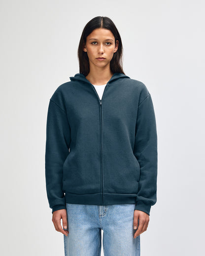 American Apparel Reflex Fleece Unisex Full Zip Hooded Sweat - Sea Blue