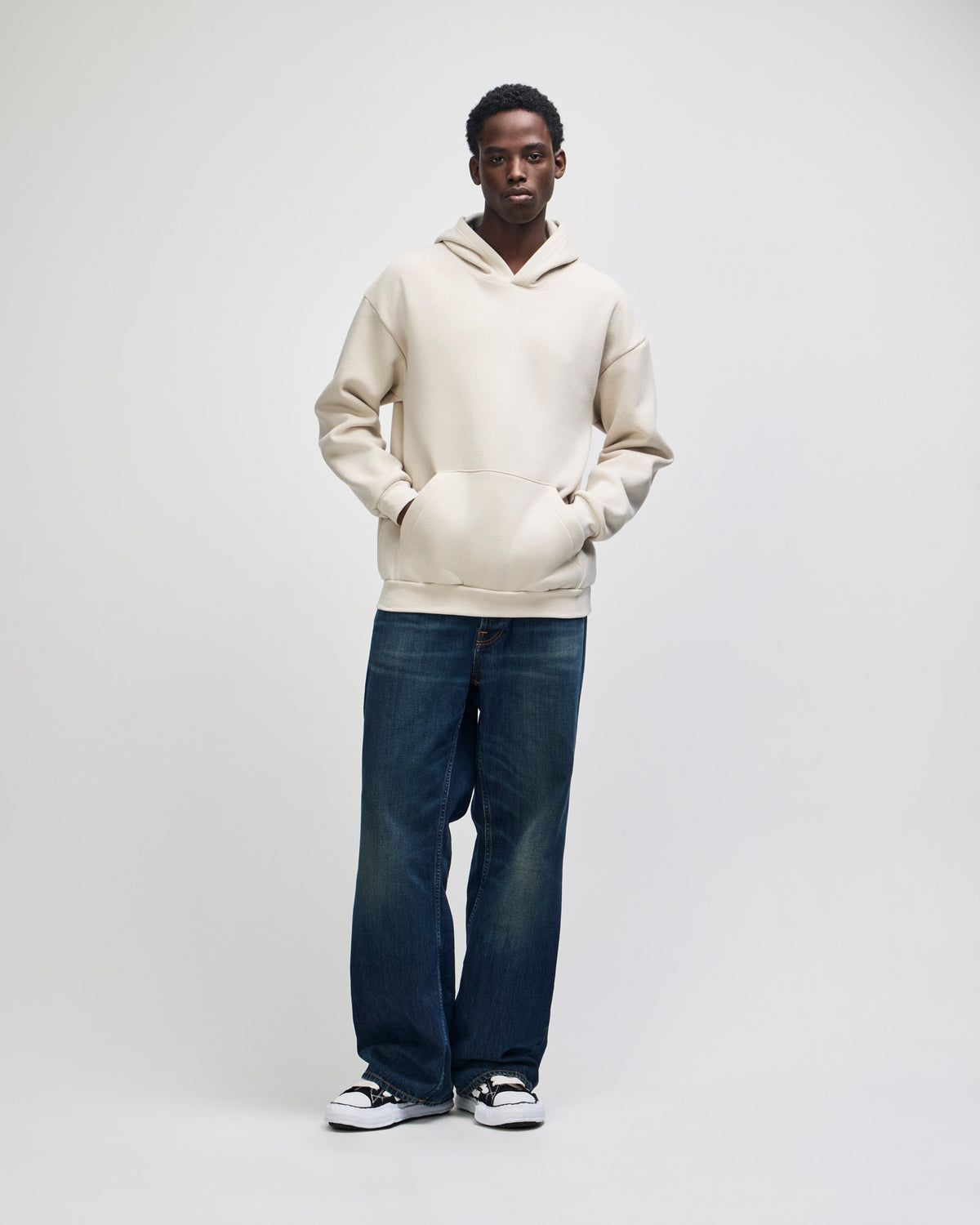 American Apparel Reflex Fleece Unisex Hooded Sweatshirt - Bone