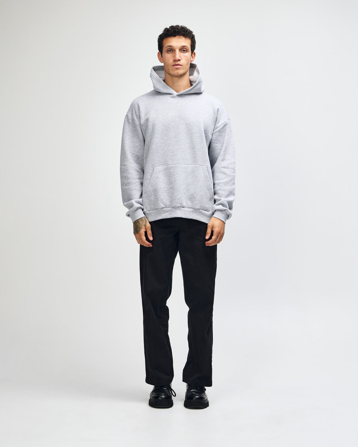 American Apparel Reflex Fleece Unisex Hooded Sweatshirt - Heather Grey