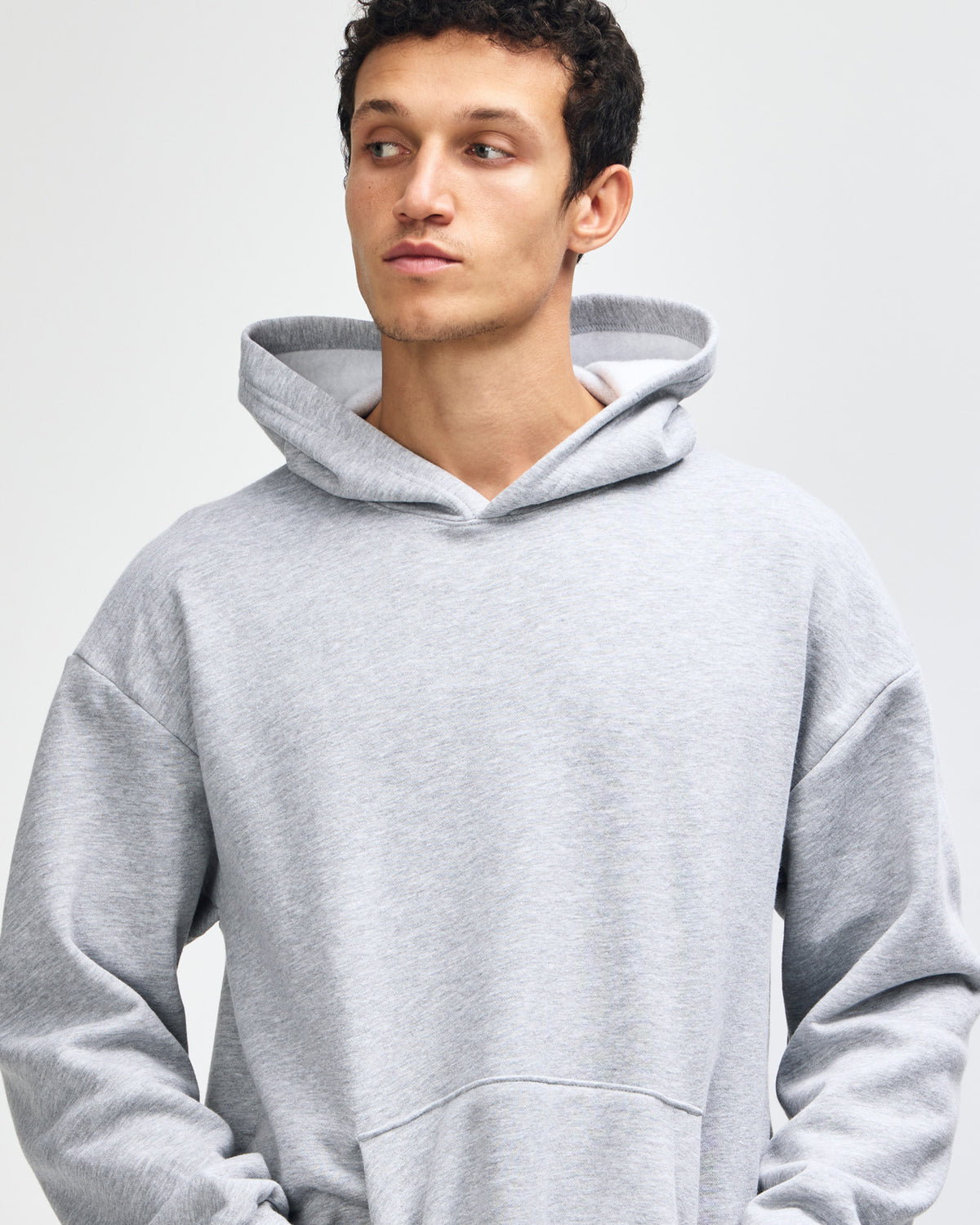 American Apparel Reflex Fleece Unisex Hooded Sweatshirt - Heather Grey