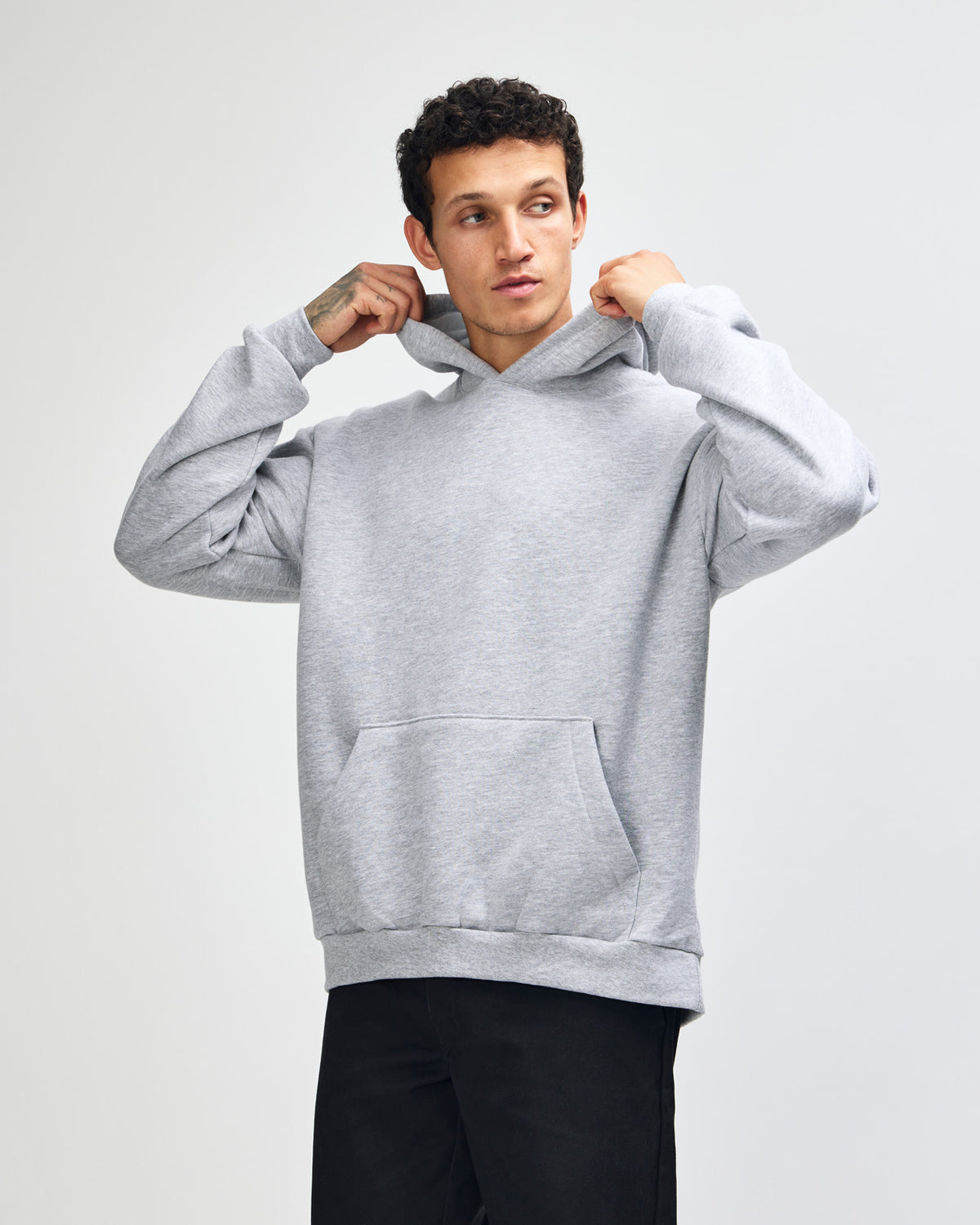 American Apparel Reflex Fleece Unisex Hooded Sweatshirt - Heather Grey