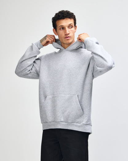 American Apparel Reflex Fleece Unisex Hooded Sweatshirt - Heather Grey