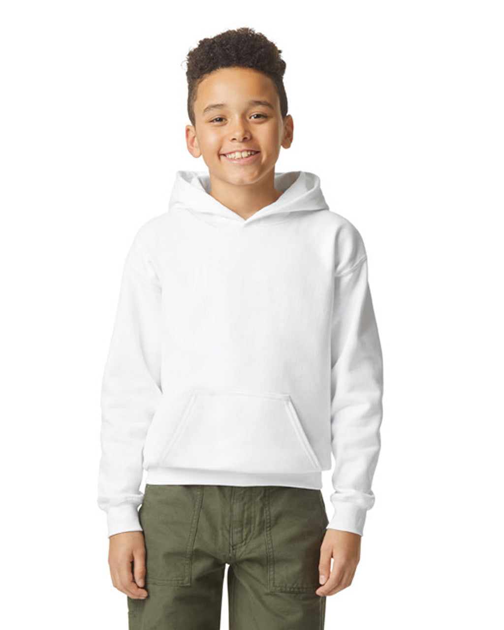 Gildan Softstyle Youth Hooded Sweatshirt - White