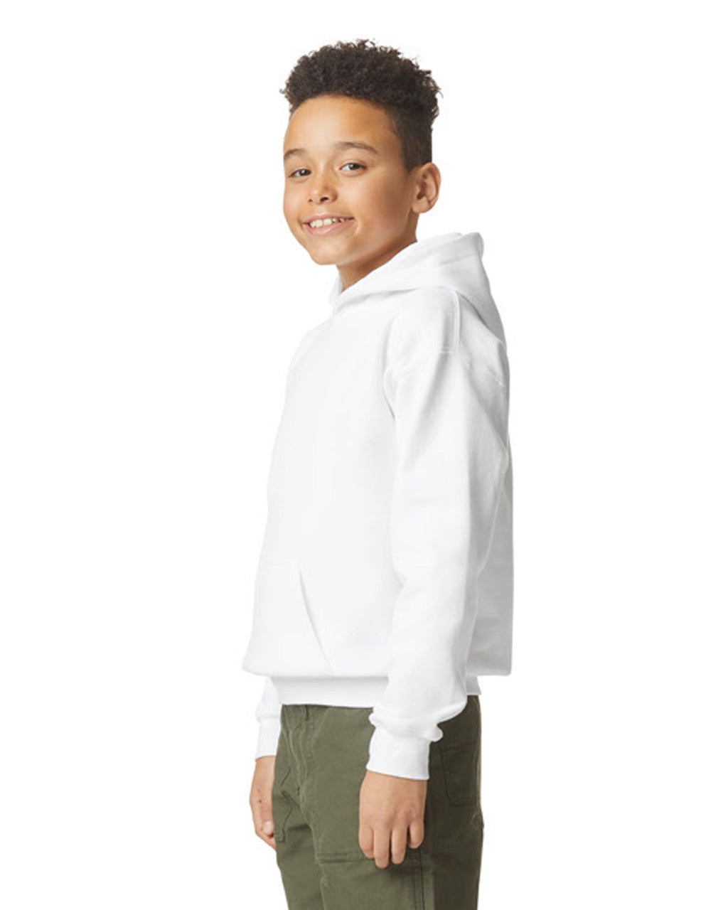 Gildan Softstyle Youth Hooded Sweatshirt - White