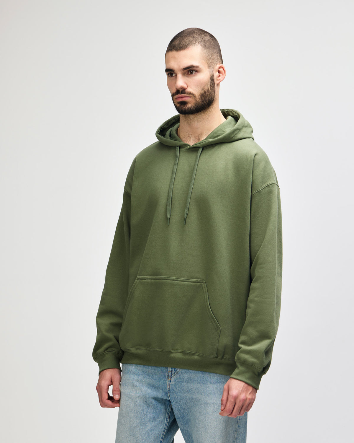 Gildan Softstyle Adult Hooded Sweatshirt - Military Green