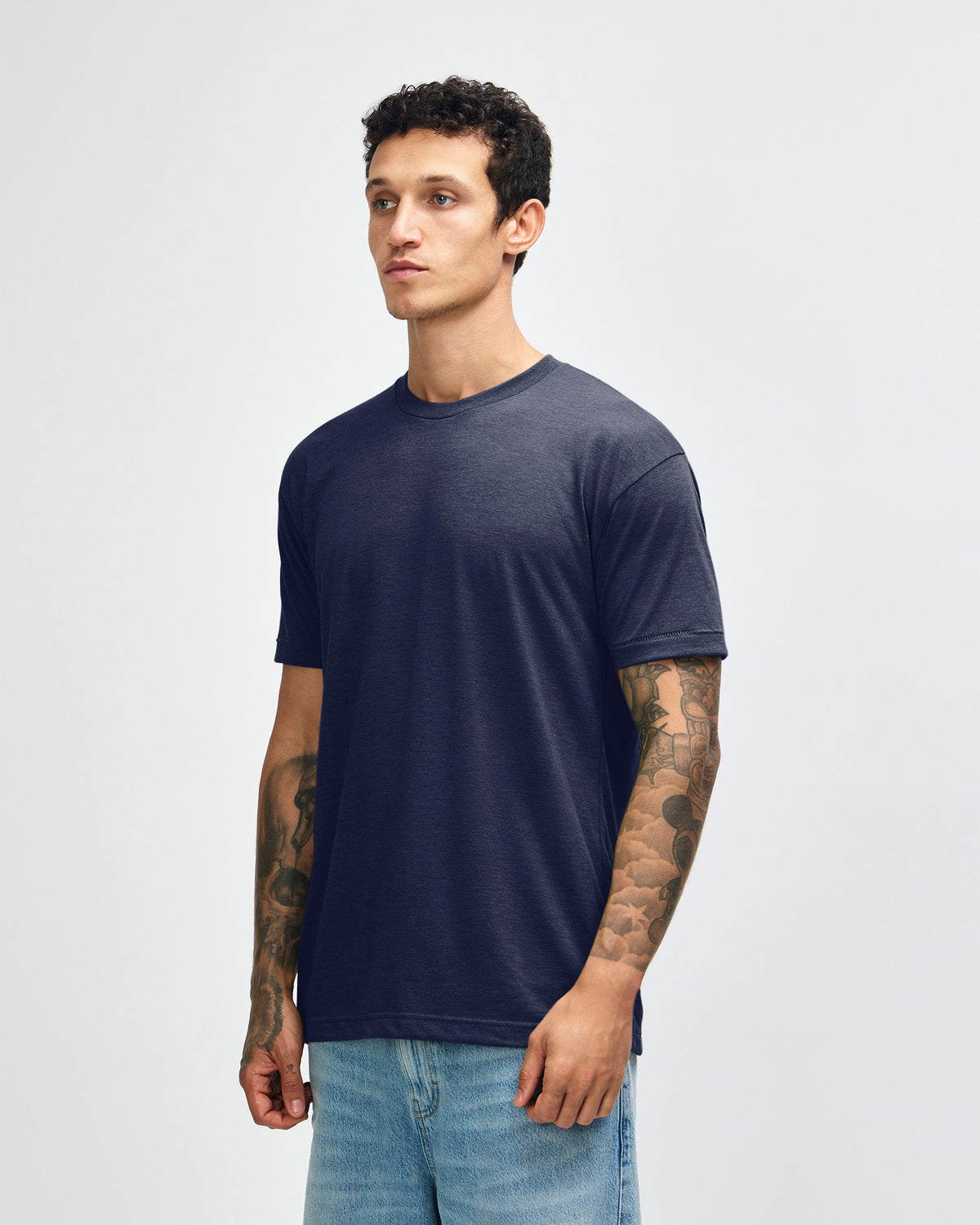 American Apparel Unisex Tri Blend T-Shirt - Tri-indigo